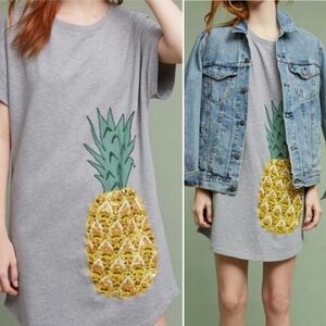 MAEVE x ANTHROPOLOGIE Beaded Pineapple Shirt Dress